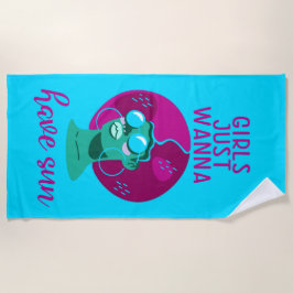 Toalla De Playa Verano divertido y colorido