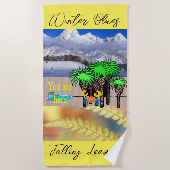 Toalla de playa Verano otoño, estás aquí! (Anverso)