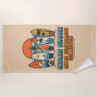 Toalla De Playa Verano sin Fin Retro Tablas de Surf Playa