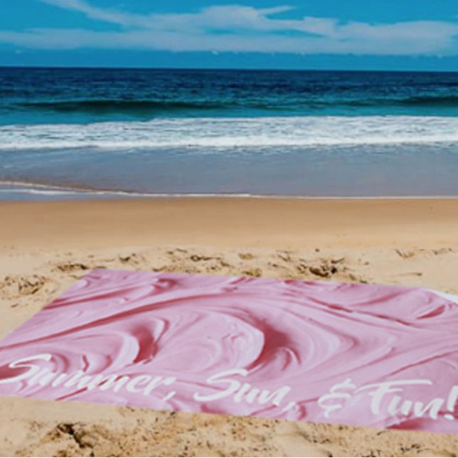 Toalla De Playa 'Verano, Sol y Diversión' de repostería rosada de  (Subido por el creador)