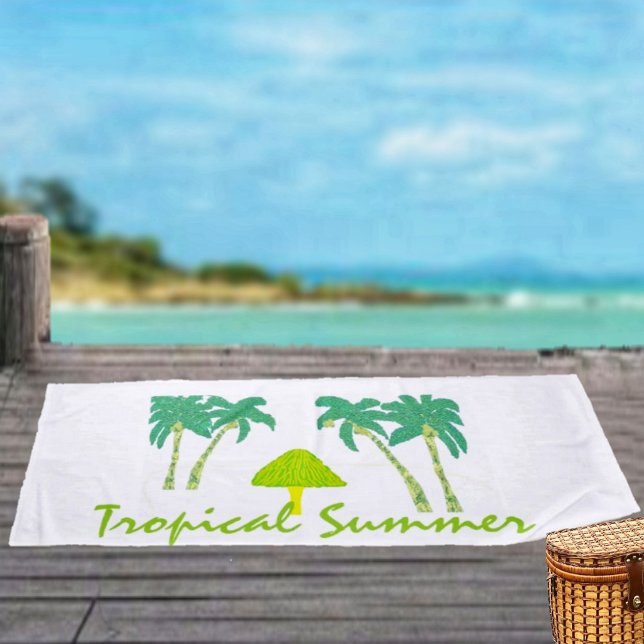 Toalla De Playa Verano Tropical (Take in some beach time with a favorite beach towel!)