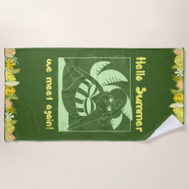 Toalla De Playa Verano tropical divertido