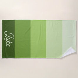 Toalla De Playa Verde Sombreado Personalizado