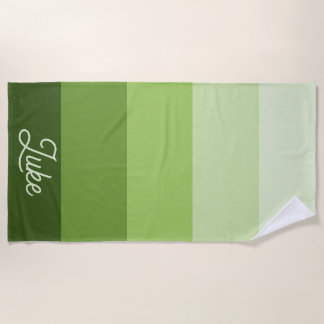 Toalla De Playa Verde Sombreado Personalizado