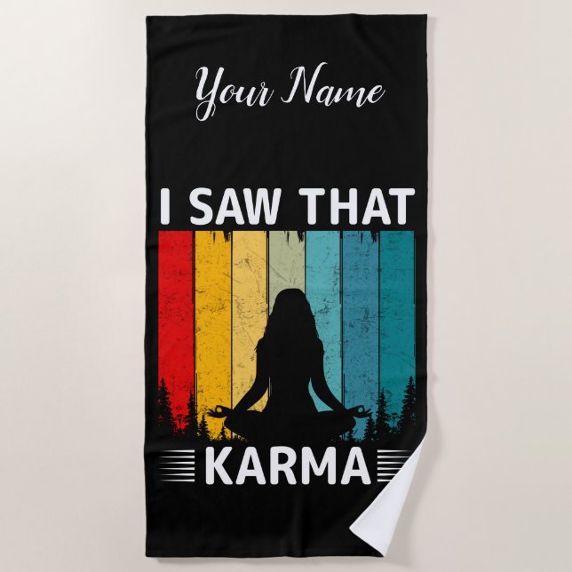 Toalla De Playa Vi Ese Karma (Anverso)