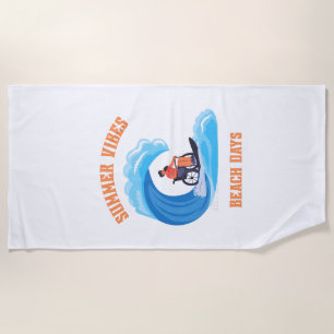 Toalla De Playa Vibes de verano para silla de ruedas