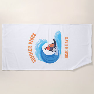 Toalla De Playa Vibes de verano para silla de ruedas