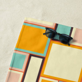Toalla De Playa Vibrant abstract pattern with rectangles