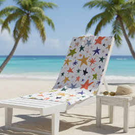 Toalla De Playa Vibrant Colorful Star Pattern With Cozy