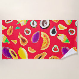 Toalla De Playa Vibrante Patrón de deslumbramiento de la frugalida