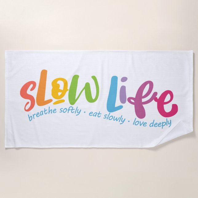 Toalla De Playa Vida lenta (Anverso)