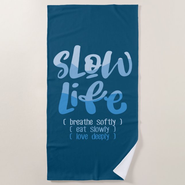 Toalla De Playa Vida lenta 2 (Anverso)