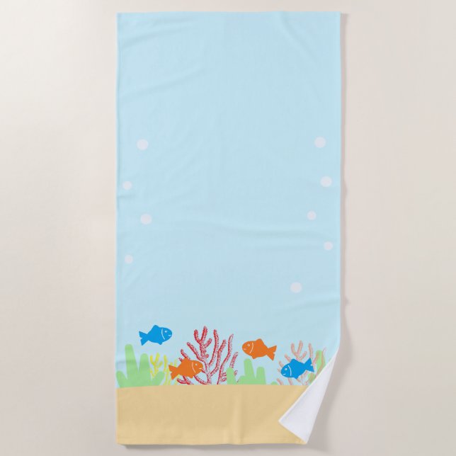 Toalla De Playa Vida marina (Anverso)