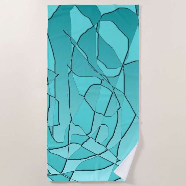 Toalla De Playa Vidrio roto teal (Anverso)