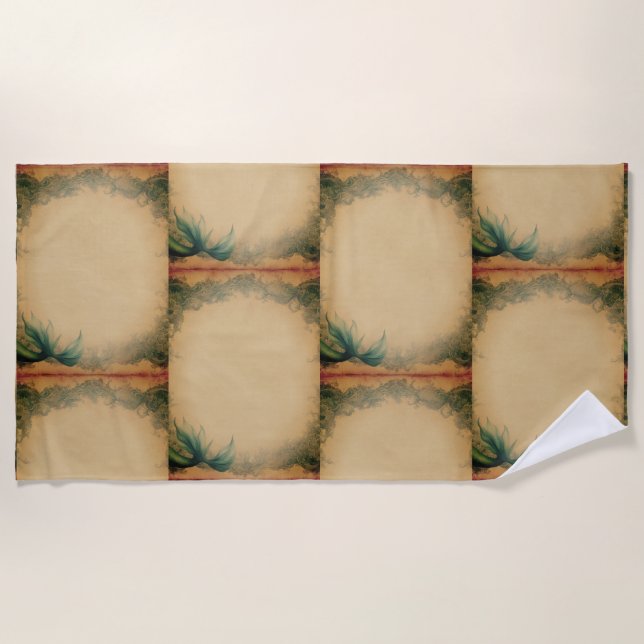 Toalla De Playa Vieja cola de sirena (Anverso)