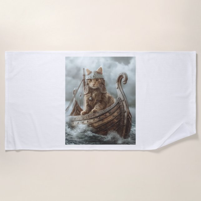 Toalla De Playa Viking Cat (Anverso)