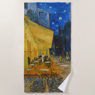 Toalla De Playa Vincent van Gogh - Cafe Terrace de noche