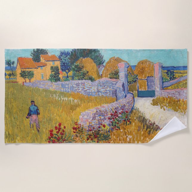 Toalla De Playa Vincent van Gogh - Casa de campo en Provenza (Anverso)
