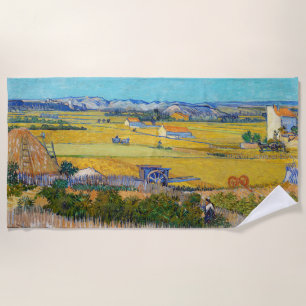 Toalla De Playa Vincent van Gogh - Cosecha en La Crau