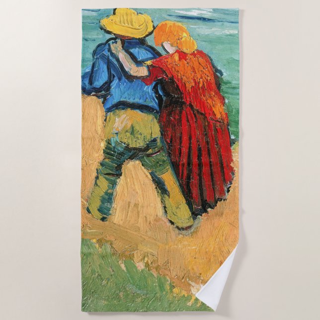 Toalla De Playa Vincent van Gogh - Dos amantes (Anverso)