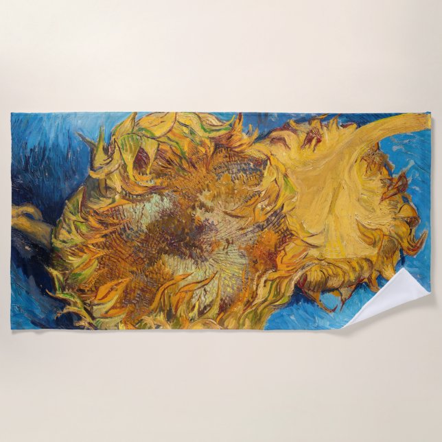 Toalla De Playa Vincent van Gogh - Dos girasoles cortados (Anverso)