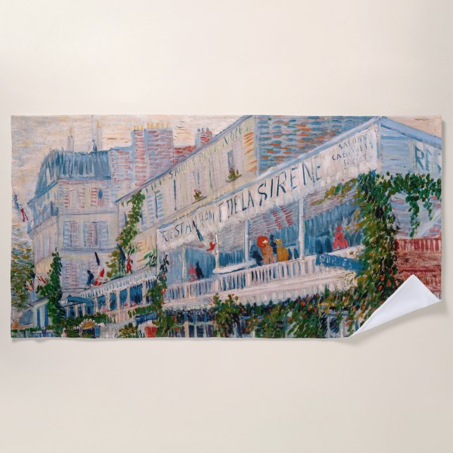 Toalla De Playa Vincent van Gogh - El restaurante de la Sirene (Anverso)
