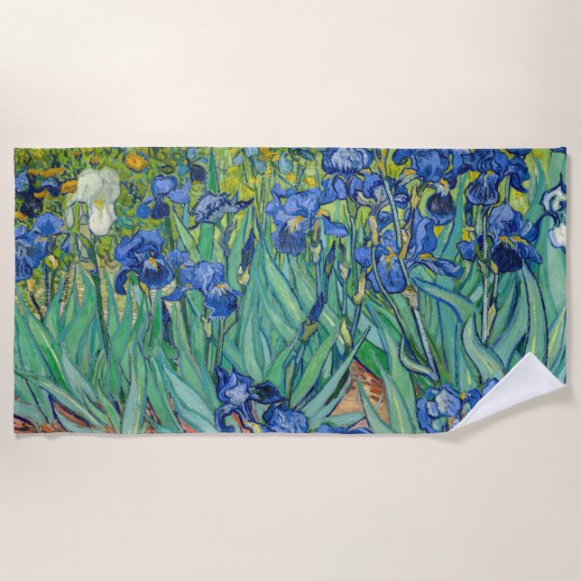 Toalla De Playa Vincent Van Gogh - Irises (Anverso)