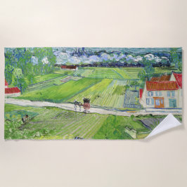 Toalla De Playa Vincent van Gogh - Paisaje con Carriaje y Tren