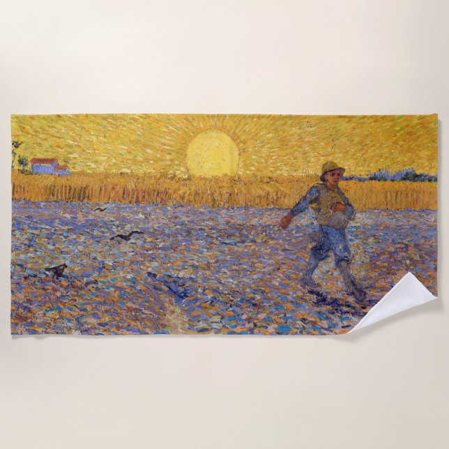 Toalla De Playa Vincent van Gogh - Sower with Setting Sun (Anverso)