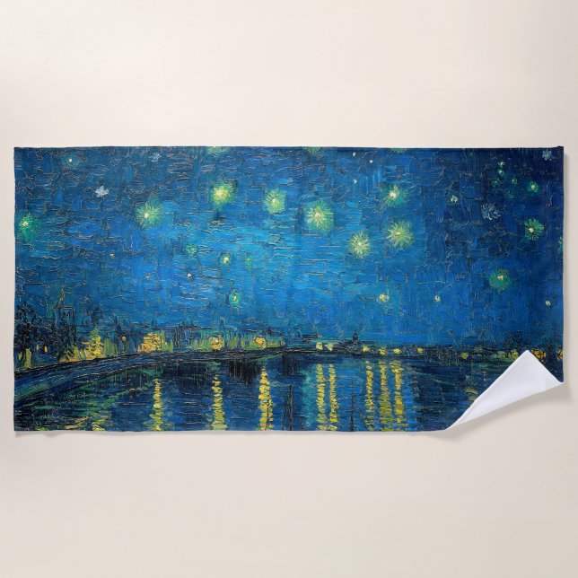 Toalla De Playa Vincent Van Gogh Starry Night Over the Rhone (Anverso)