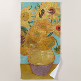 Toalla De Playa Vincent Van Gogh - Vase con doce girasoles