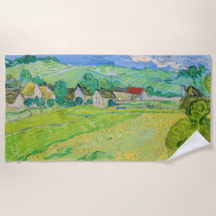 Toalla De Playa Vincent van Gogh - Vista de los vagones cerca de A
