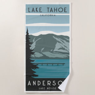Toalla De Playa Vintage Family Lake House Lakeside Woods