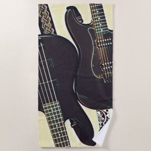 Toalla De Playa Vintage guitarist birthday gift