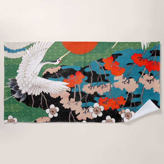 Toalla De Playa Vintage Japanese Art  (Anverso)