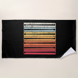 Toalla De Playa Vintage Retro Drumsticks Drummer