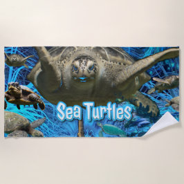 Toalla De Playa Vintage Sea Turtles Summer