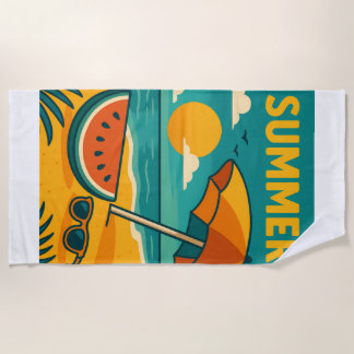 Toalla De Playa Vintage Summer Beach Vibes