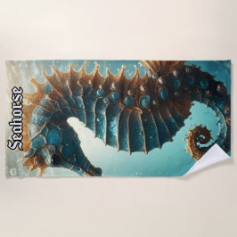 Toalla De Playa Vintage Swimming Seahorses