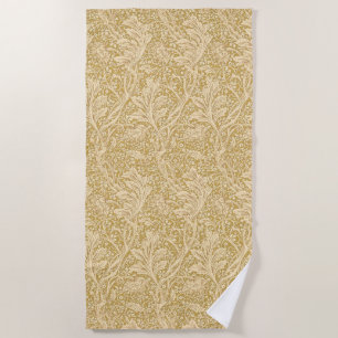 Toalla De Playa Vintage William Morris Arcadia Gold Sin Costuras
