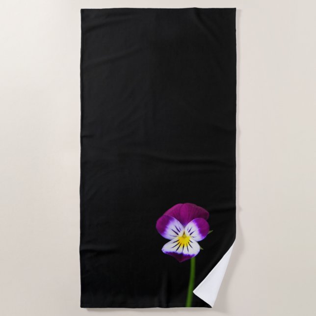Toalla De Playa Violet Flower btcna (Anverso)