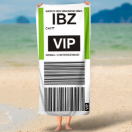 TOALLA DE PLAYA VIP DE VIAJE