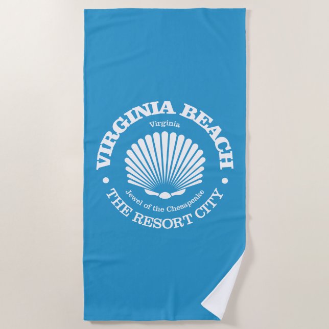 Toalla De Playa Virginia Beach (concha de mar) (Anverso)