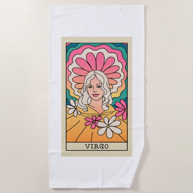 Toalla De Playa Virgo Zodiac (Anverso)
