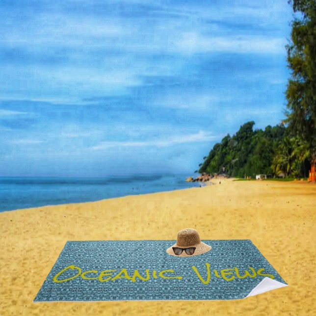 Toalla De Playa Vistas oceánicas (This beach towel, helps to remind you of the awesome waves, of the ocean!)