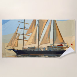 Toalla De Playa voilier 