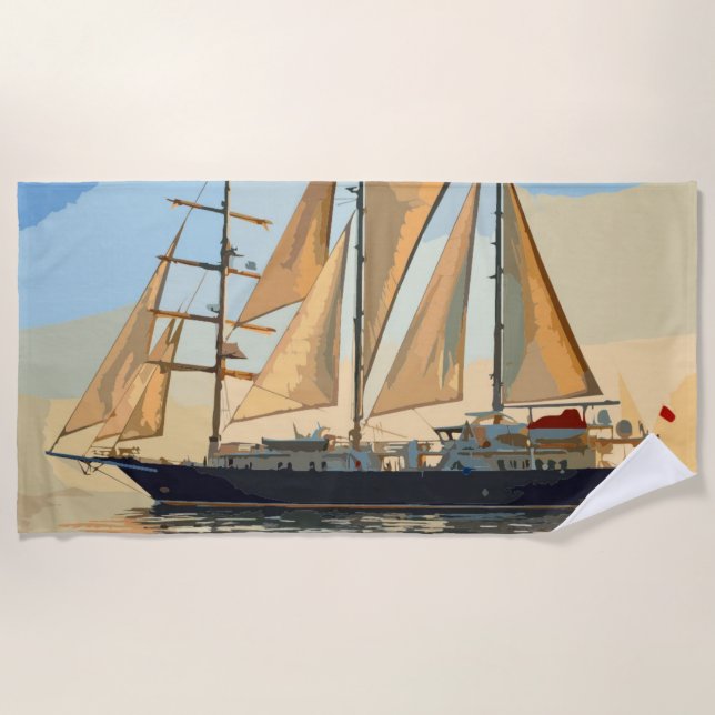 Toalla De Playa voilier  (Anverso)