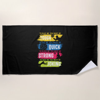 Toalla De Playa Volleyball Player | Tough Quick Strong