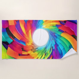 Toalla De Playa Vórtex Kaleidoscópico: un viaje colorido