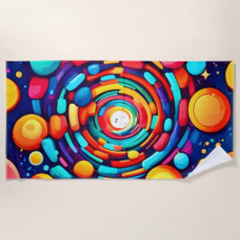 Toalla De Playa Vórtex psicodélico de color